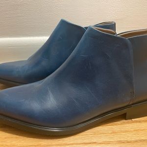 Original | New * Everlane Blue Leather Ankle Chelsea Boot Size 9.5 Made in Italy